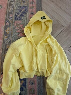 Daily Drills Lemonade Hoodie Cropped Zip Up